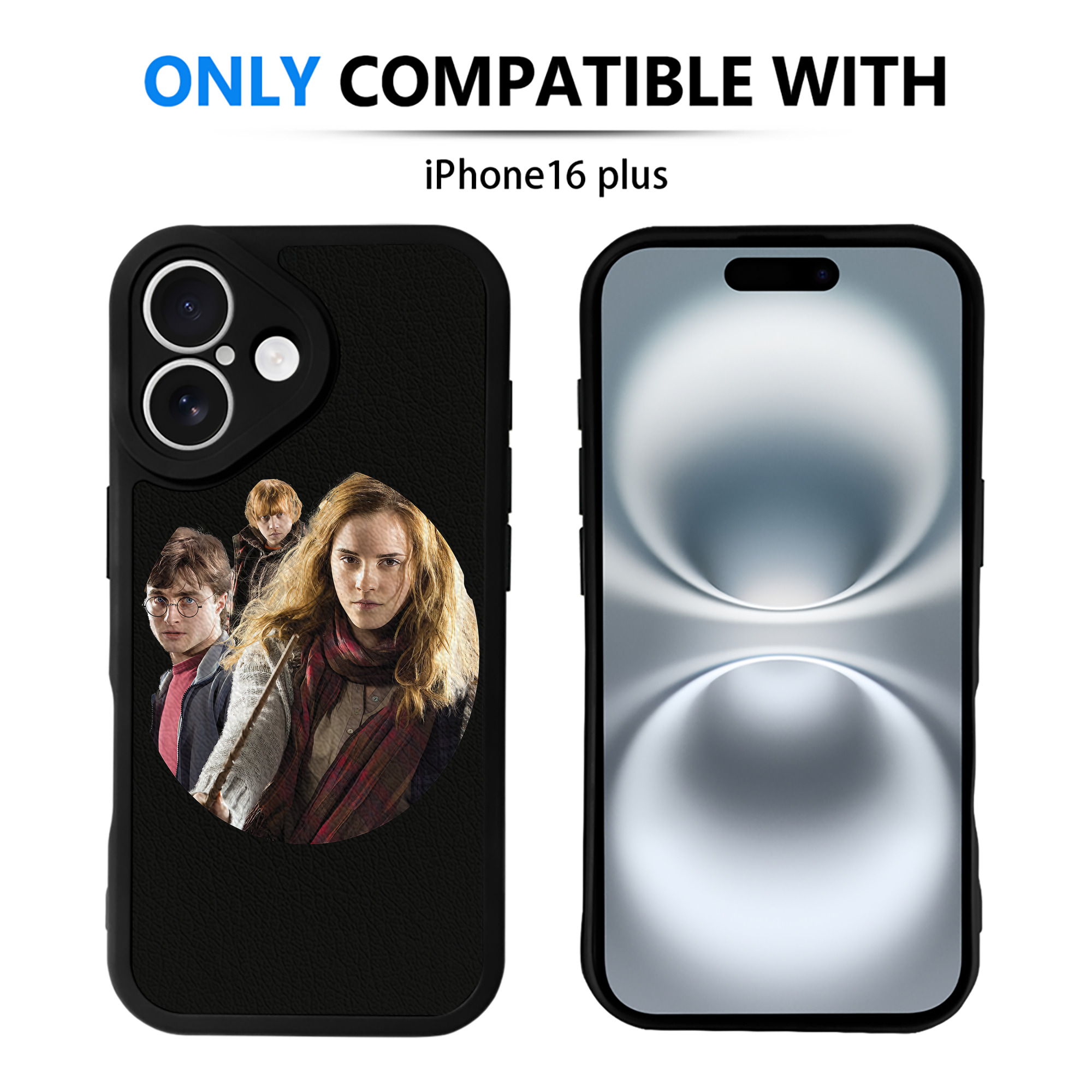 （画像用） Harry Potter ハリー・ポッターシリーズ 【iPhone 16シリーズ対応】シリコンスマホケース（レザー調） 材質：シリコン